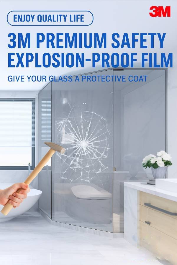 3M SH4CLARL Shower Screen Glass Safety Film 5 3MSF-2-products-midas-glass-film-singapore